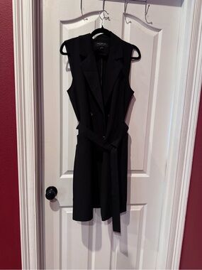 Marc New York Sleeveless Black Belted Mini Dress